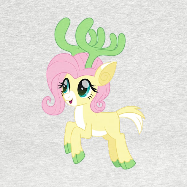 Fluttershy reindeer by CloudyGlow